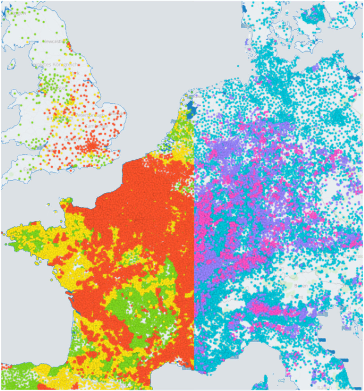 Wasserhärte oder Nitratgehalt in Europa